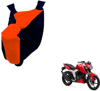 NIKS Two Wheeler Cover for TVS(Apache RTR 160, Black, Orange)