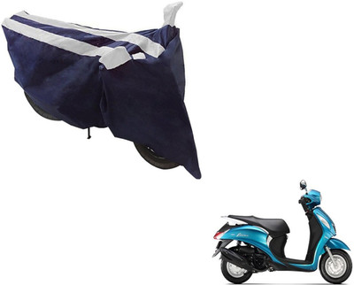 NIKS Two Wheeler Cover for Yamaha(Fascino, Black, Silver)