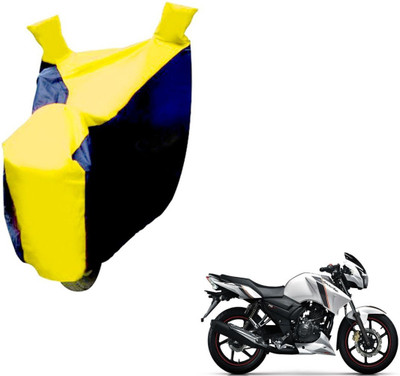 NIKS Two Wheeler Cover for TVS(Apache RTR 180, Black, Yellow)