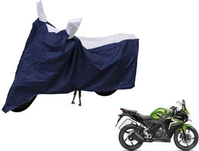 Auto Hub Two Wheeler Cover for Honda(CBR 150R, Blue, Silver)