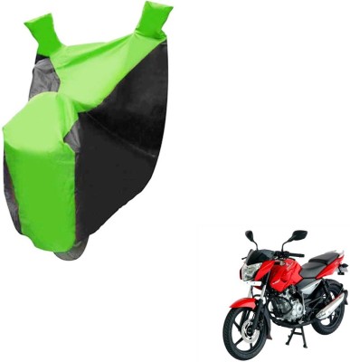 NIKS Two Wheeler Cover for Bajaj(Pulsar 135 LS DTS-i, Black, Green)