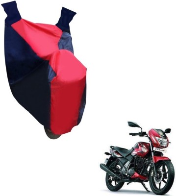 NIKS Two Wheeler Cover for TVS(Flame SR125, Black, Red)