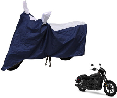 Auto Hub Two Wheeler Cover for Harley Davidson(Blue, Silver)