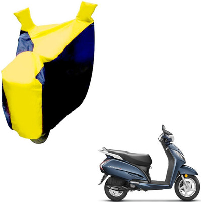 NIKS Two Wheeler Cover for Honda(Activa 3G, Black, Yellow)