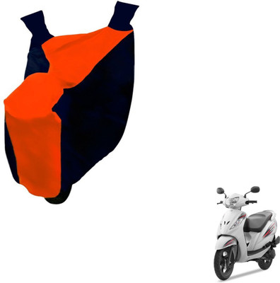 NIKS Two Wheeler Cover for TVS(Wego, Black, Orange)