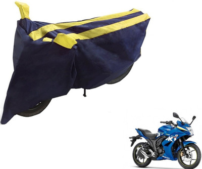 NIKS Two Wheeler Cover for Suzuki(Gixxer SF, Black, Yellow)