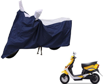 Auto Hub Two Wheeler Cover for Universal For Bike(Yo Style, Blue, Silver)