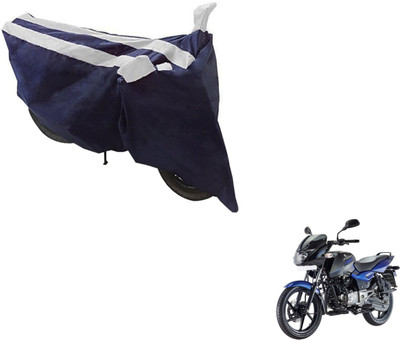 NIKS Two Wheeler Cover for Bajaj(Pulsar 150 DTS-i, Black, Silver)