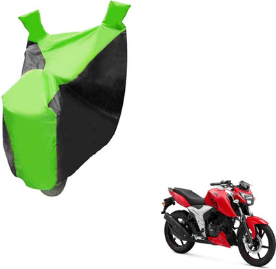 NIKS Two Wheeler Cover for TVS(Apache RTR 160, Black, Green)
