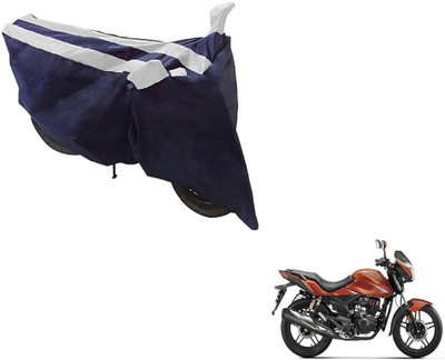 NIKS Two Wheeler Cover for Hero(CBZ Extreme, Black, Silver)