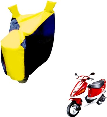 NIKS Two Wheeler Cover for Kinetic(Black, Yellow)