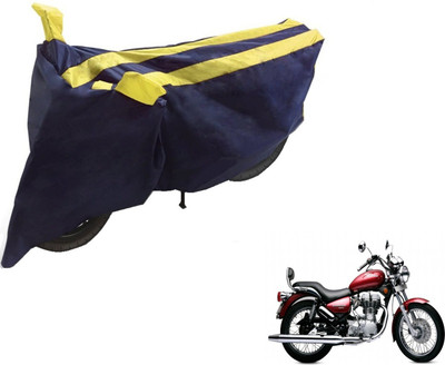NIKS Two Wheeler Cover for Royal Enfield(Twin spark, Black, Yellow)