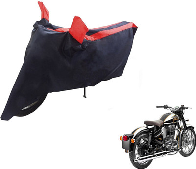 NIKS Two Wheeler Cover for Royal Enfield(Classic Chrome, Black, Red)