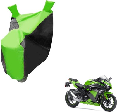 AUTYLE Two Wheeler Cover for Kawasaki(Ninja, Black, Green)