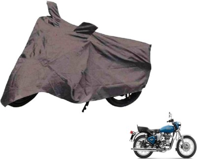 NIKS Two Wheeler Cover for Royal Enfield(Grey)