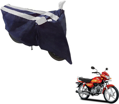 NIKS Two Wheeler Cover for Hero(CD deluxe, Black, Silver)