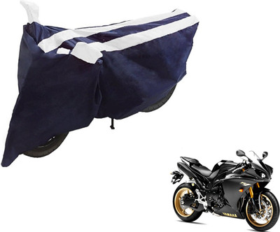 NIKS Two Wheeler Cover for Yamaha(YZF R1, Black, White)