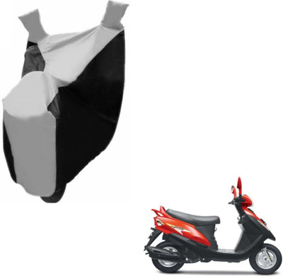 NIKS Two Wheeler Cover for Mahindra(Flyte, Black, Silver)