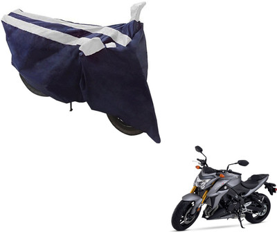 NIKS Two Wheeler Cover for Suzuki(GSX, Black, Silver)