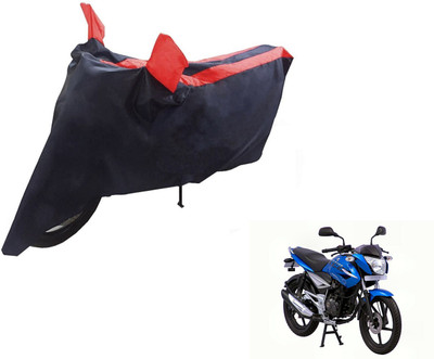 NIKS Two Wheeler Cover for Bajaj(XCD 125cc, Black, Red)