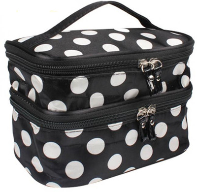 

Tied Ribbons Double Deck Cosmetic Bag Makeup Organizer for Womens Cosmetic Organiser Vanity Box(Multicolor)