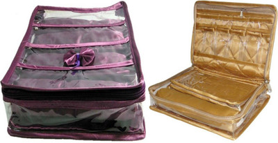

ultimatefashionista Combo 4rods Bangle box, Churi box Bracelet Watch Jewelery vanity Box,Necklace Pouches Bag,Necklace Bangle Locker, Cosmetic toiletary Organizer makeup kit jewellery box(purple,gold) vanity box Vanity Box(Multicolor)