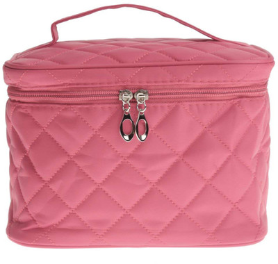 

Tied Ribbons Womens Cosmetic Organiser cum Makeup Bag for Women Cosmetic Organiser Vanity Box(Pink)
