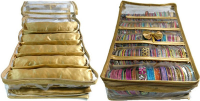 

ultimatefashionista Combo 5rods Bangle box, Churi box Bracelet Watch Jewelery vanity Box Cosmetic toiletary Organizer makeup kit jewellery box(gold) vanity box Vanity Box(Multicolor)