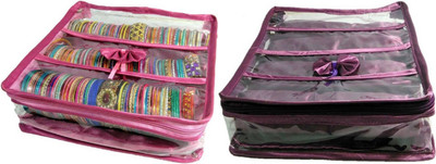 

ultimatefashionista Combo 3rods 4rods Bangle box, Churi box Bracelet Watch Jewelery vanity Box Cosmetic toiletary Organizer makeup kit jewellery box(pink,purple) vanity box Vanity Box(Multicolor)