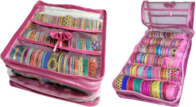 

ultimatefashionista Combo 3rods 6rods Bangle box, Churi box Bracelet Watch Jewelery vanity Box Cosmetic toiletary Organizer makeup kit jewellery box(pink) vanity box Vanity Box(Multicolor)