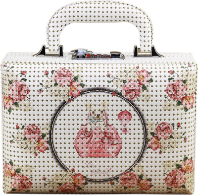 

ZEVORA Briefcase Romantic Flower Cosmetic Organizer Makeup Storage Jewellery Travel Storage Box Vanity Box(Multicolor)