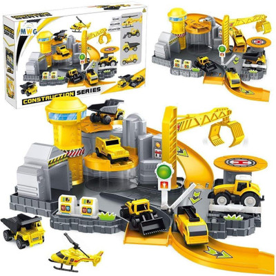 

MWG Exports Co High Speed Construction Slot Track Garage Shooting Car Heavy Vehicle Playset Toys for Boys and Girls(Multicolor)