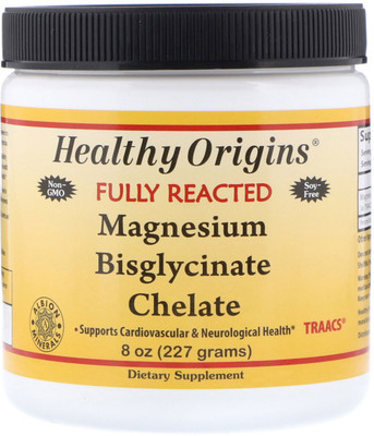 

Healthy Origins Fully Reacted Magnesium Bisglycinate Chelate, 8 oz (227 g)(227 g)