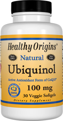 

Healthy Origins Ubiquinol Natural 100 Mg Vegetarian Soft Gels, 30 Count(30 No)