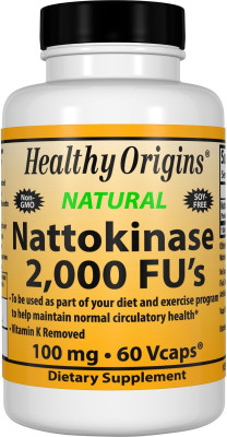 

Healthy Origins Nattokinase 2,000 FU , 100 mg, 60 Vcaps(60 No)