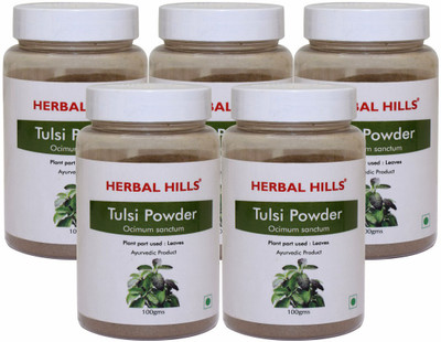 

Herbal Hills Tulsi Powder - 100 gms - Pack of 5 - Basil leaves powder(100 g)