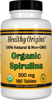 

Healthy Origins Organic Spirulina, 500 mg, 180 Tablets(180 No)