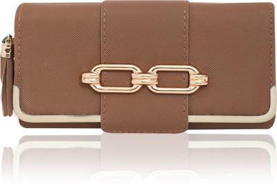 

BeeFashionable Women Brown Artificial Leather Wrist Wallet(5 Card Slots)