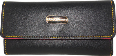 

Fillincart Women Casual Black Artificial Leather Wallet(10 Card Slots)