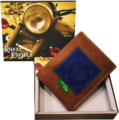 

Royal Enfield Men Brown Genuine Leather Wallet(5 Card Slots)