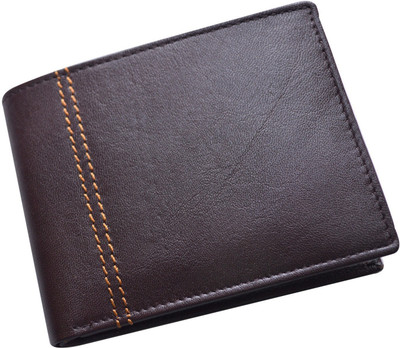 

CUT THE CHASE Men Casual Brown Genuine Leather Wallet(6 Card Slots)