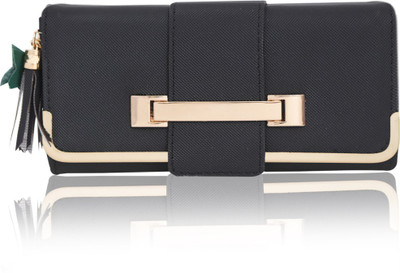 

Cidky Women Black Artificial Leather Wrist Wallet(4 Card Slots)