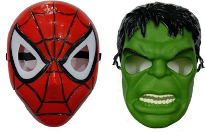 

August Avenger infinity war Spiderman & Hulk Mask Combo toy for kids(Multicolor)