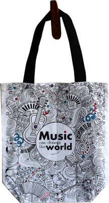 

Doodle Music Addict Canvas Tote Bags Messenger Bag(Multicolor, 7 L)