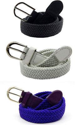 

ELS Women Casual, Evening, Formal Grey, White, Purple Canvas, Fabric, Synthetic Belt, Grey;purple;white