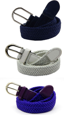 

ELS Women Casual, Evening, Formal Blue, White, Purple Canvas, Fabric, Synthetic Belt, Blue;purple;white