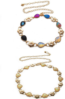 

Vritraz Women Casual, Party Gold Metal Belt