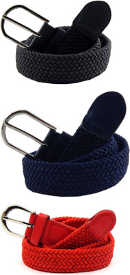 

ELS Women Casual, Evening, Formal Grey, Blue, Red Canvas, Fabric, Synthetic Belt, Blue;grey;red