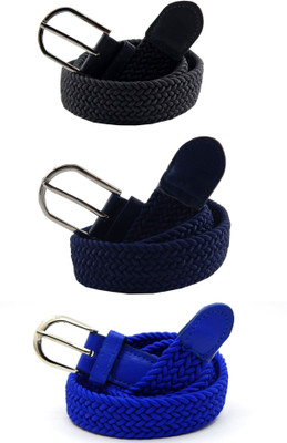 

ELS Women Casual, Evening, Formal Grey, Blue, Blue Canvas, Fabric, Synthetic Belt, Blue;grey;light blue