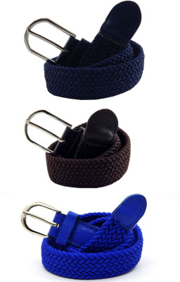 

ELS Women Casual, Evening, Formal Blue, Brown, Blue Canvas, Fabric, Synthetic Belt, Blue;brown;light blue